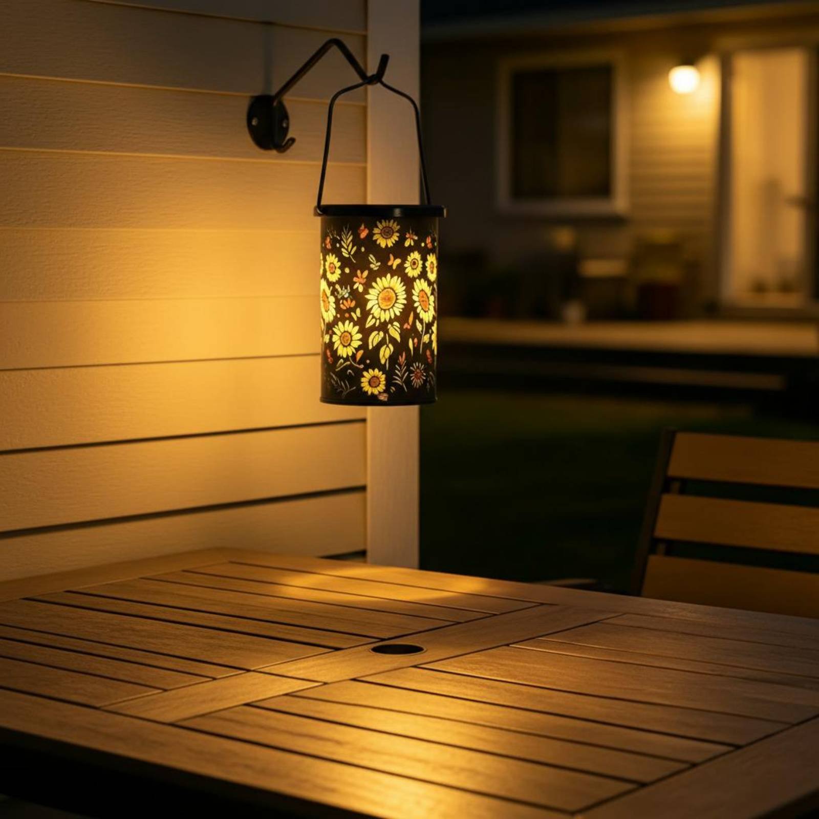 Hanging Outdoor Lighting - Lampion kwiatowy w stylu vintage, wiszący