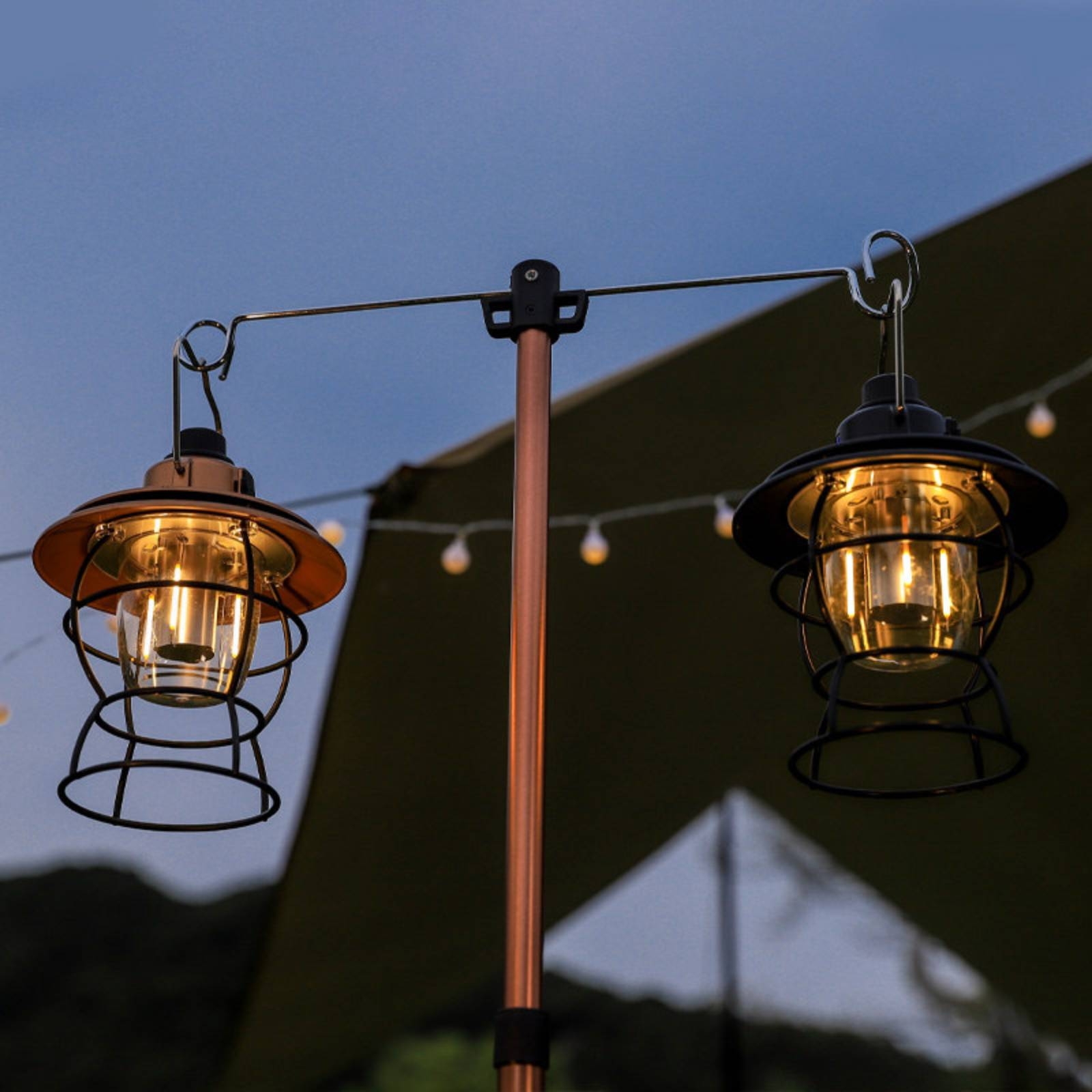 Hanging Outdoor Lighting - Statyw z haczykami, teleskopowy stojak na