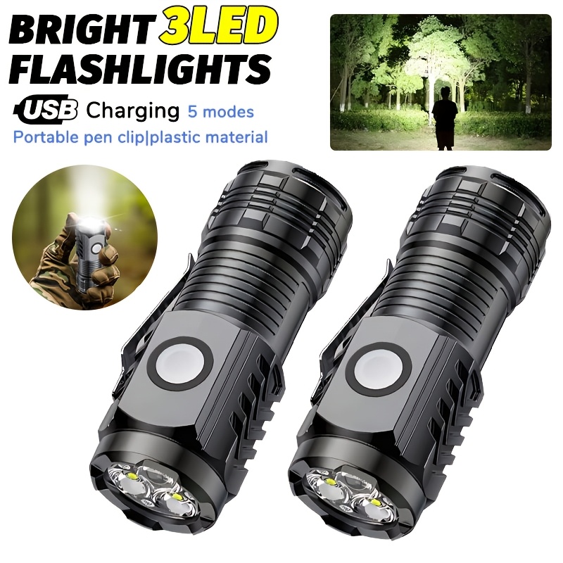 Outdoor Lighting Usa - Przenośna Mini Latarka LED, Mocna Latarka