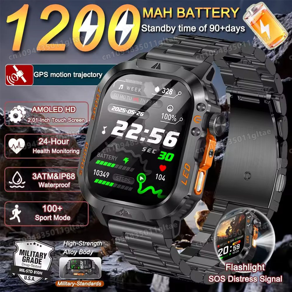 Outdoor Lighting Remote Control - Nowy wojskowy smartwatch męski 2026 IP67