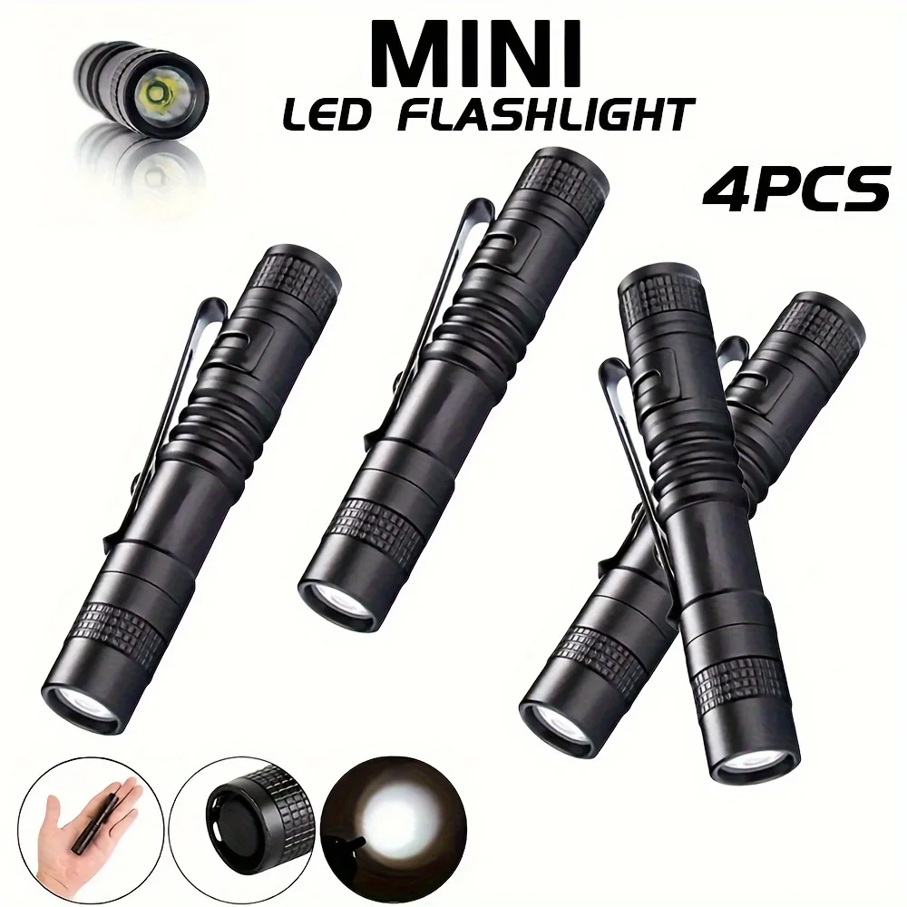 Outdoor Lighting Usa - 1-4 SZT. Mini Przenośna Latarka LED