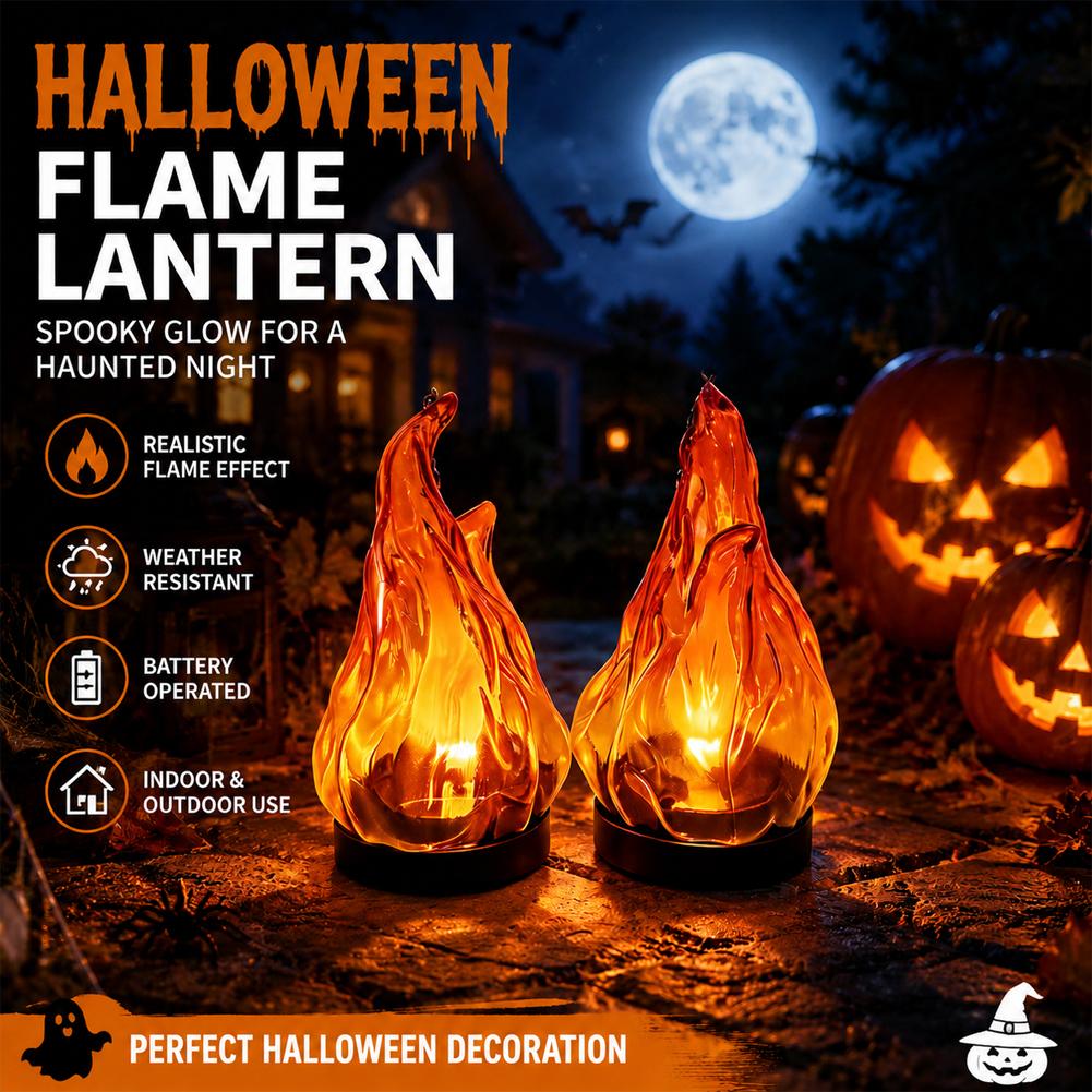 Hanging Outdoor Lighting - Solarna lampa wisząca z efektem płomienia,