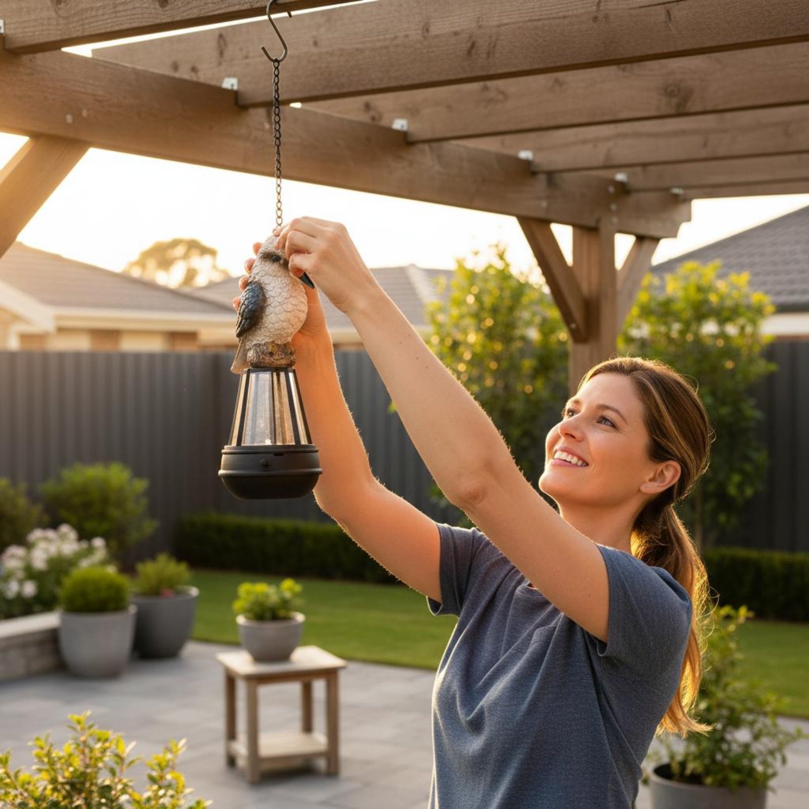 Hanging Outdoor Lighting - Solarna lampa wisząca w kształcie ptaka,
