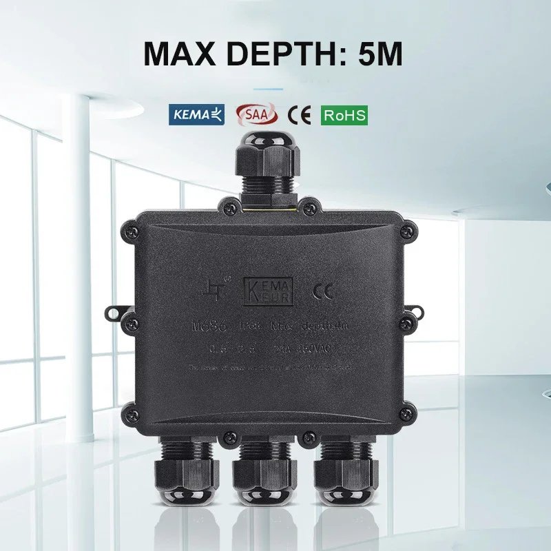 4Way 1In3Out IP68 Wodoodporny  – Outdoor Lighting Underground Wiring recenzja i cena