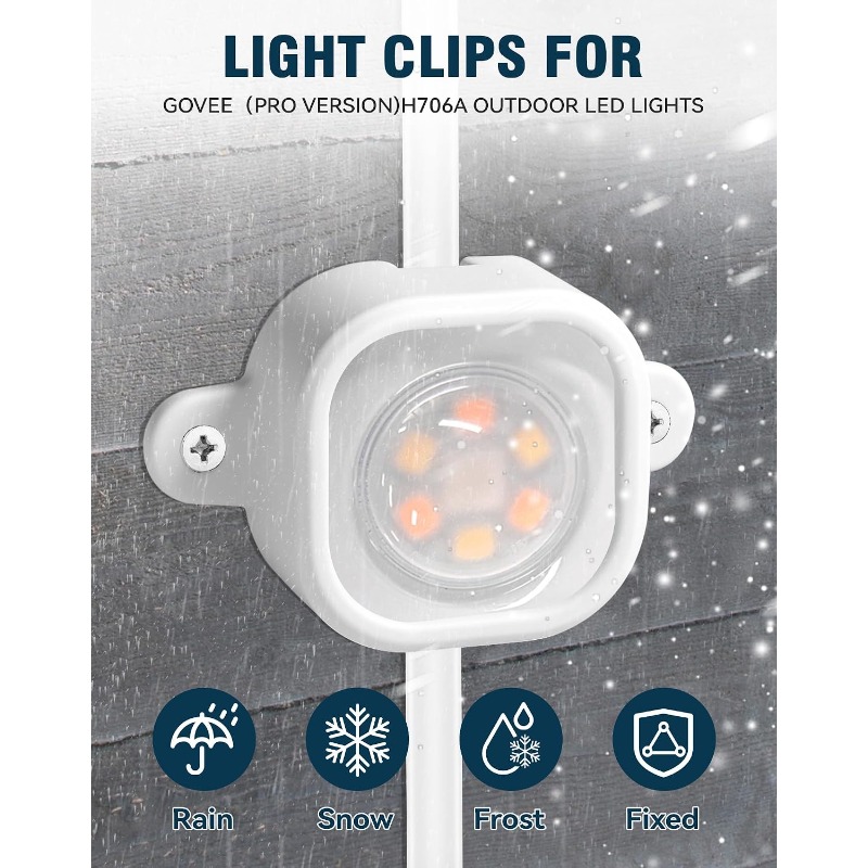55 sztuk klipsów LED z wkrętam – Outdoor Lighting Govee recenzja i cena