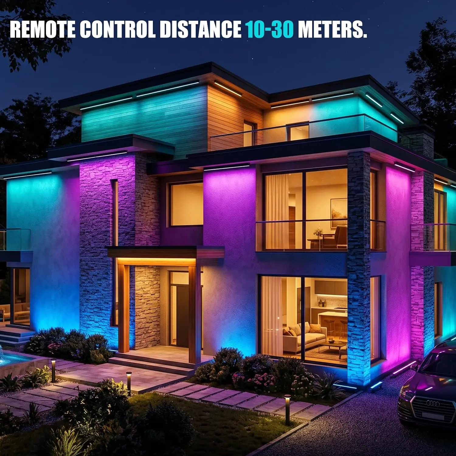 2-pak RGB reflektorów ścieniow – Outdoor Lighting Remote Control recenzja i cena