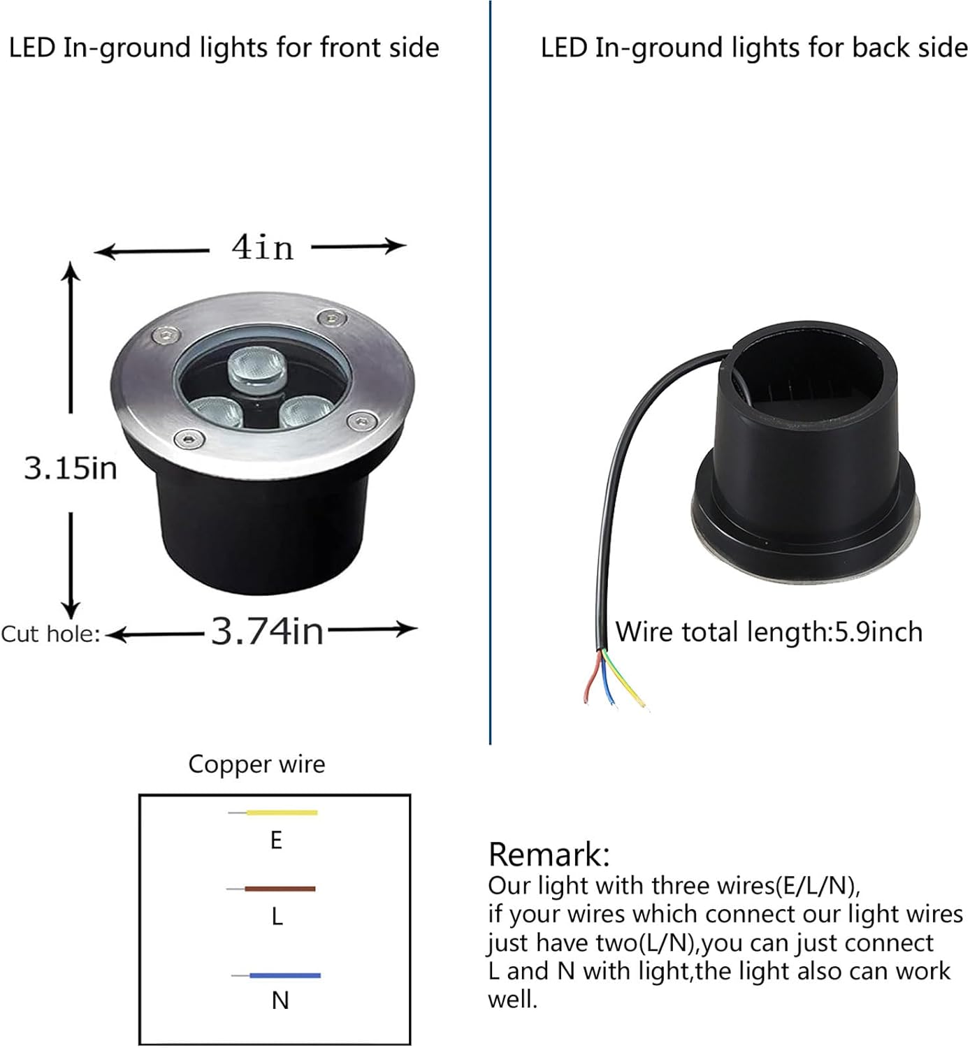 Zestaw 4 lamp gruntowych zewnę – Outdoor Lighting Underground Wiring recenzja i cena