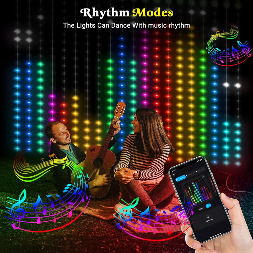 1/2 SZT. 400 LED Kurtyna Świet – Outdoor Lighting Remote Control recenzja i cena