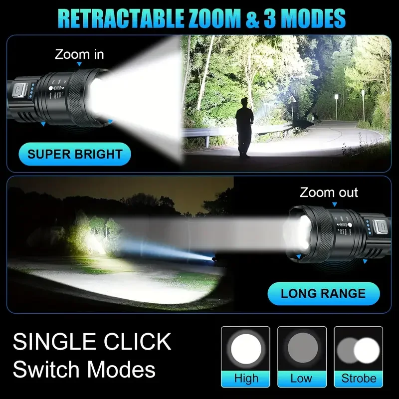 Latarka taktyczna LED 2000LM,  – Outdoor Lighting Usa recenzja i cena